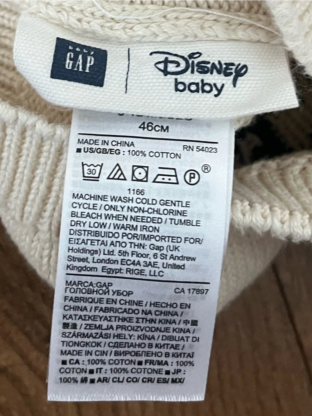 Baby Gap 101 Dalmations beanie hat and glove set 100% cotton